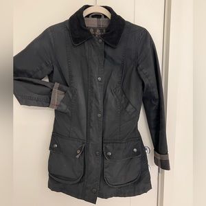 Barbour Black Winter Tartan Jacket size US 4 euro 34